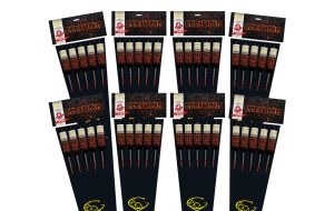 There are 8 packs in a carton There are 5 rockets in a pack.