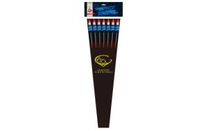 A pack of 7 rockets, each soaring into the night sky with an abundance of colour and noise.