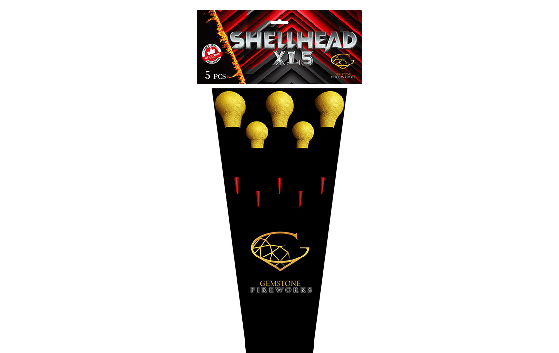 A pack of 5 very large ball head rockets.