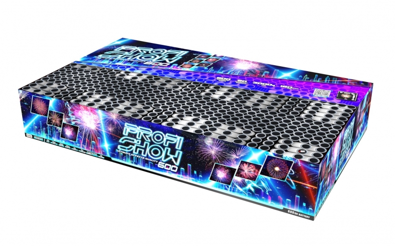 This gorgeous 600-shot cake features 60 various effects fired in multi-angle formations