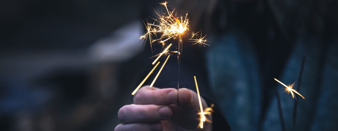 burning sparklers