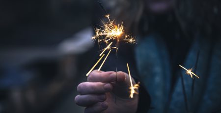 burning sparklers