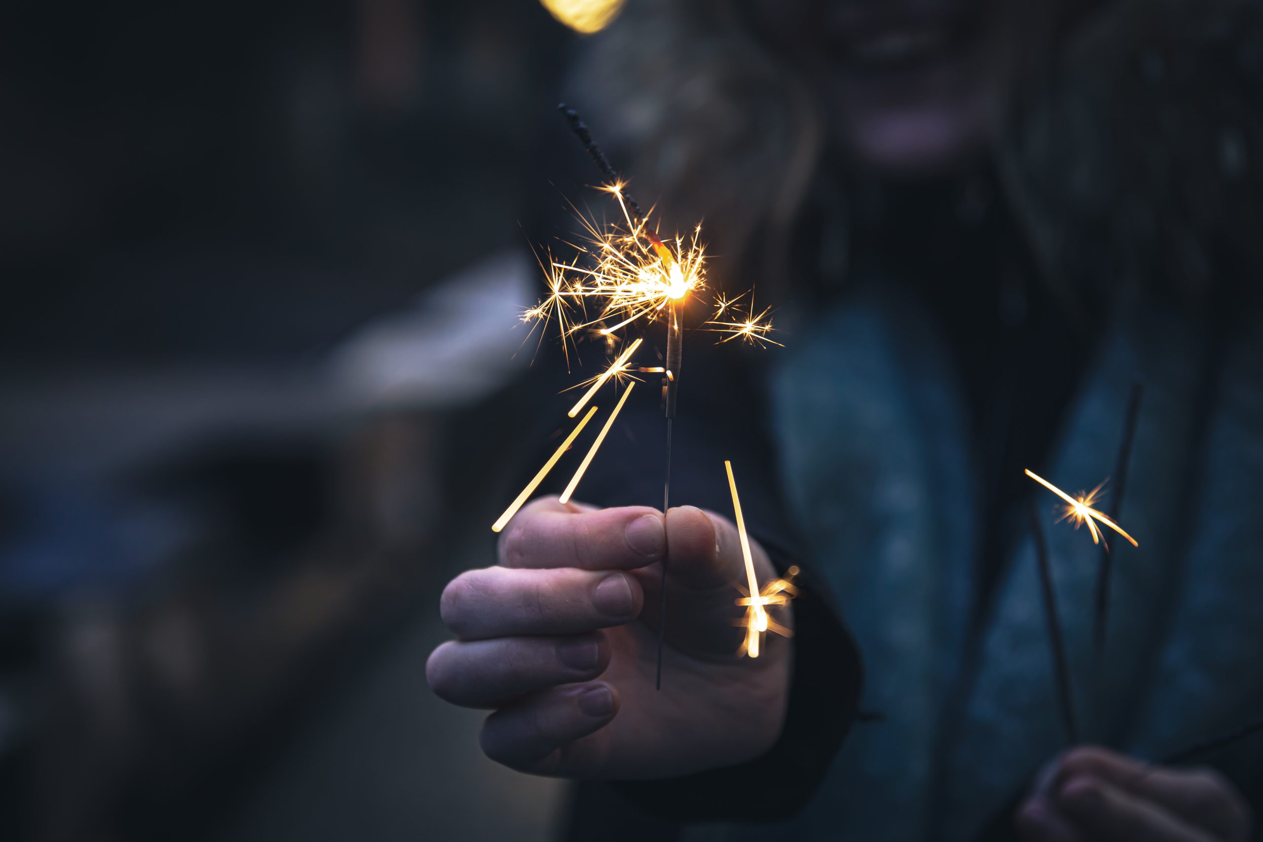 burning sparklers